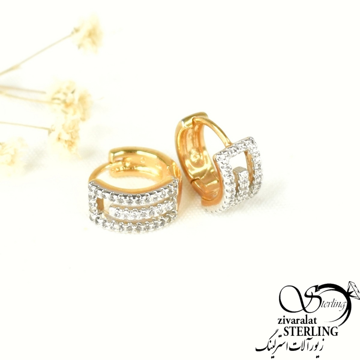 گوشواره ژوپینگ طرح طلا گوشواره ژوپینگ طرح طلا