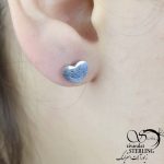 گوشواره استیل قلبی طرح لبخند
