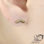 گوشواره استیل طرح سیبیل