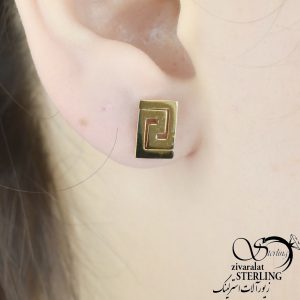 گوشواره مارپیچ مستطیلی استیل