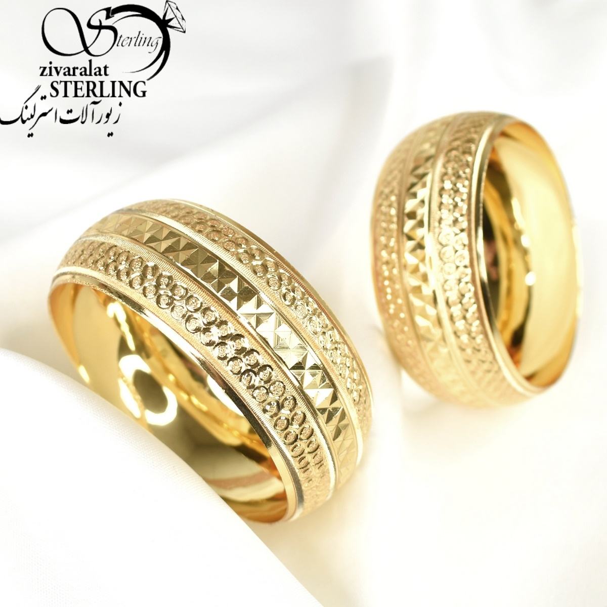 تک پوش 25میل طلاروس طرح طلا مدل مربعی کد145