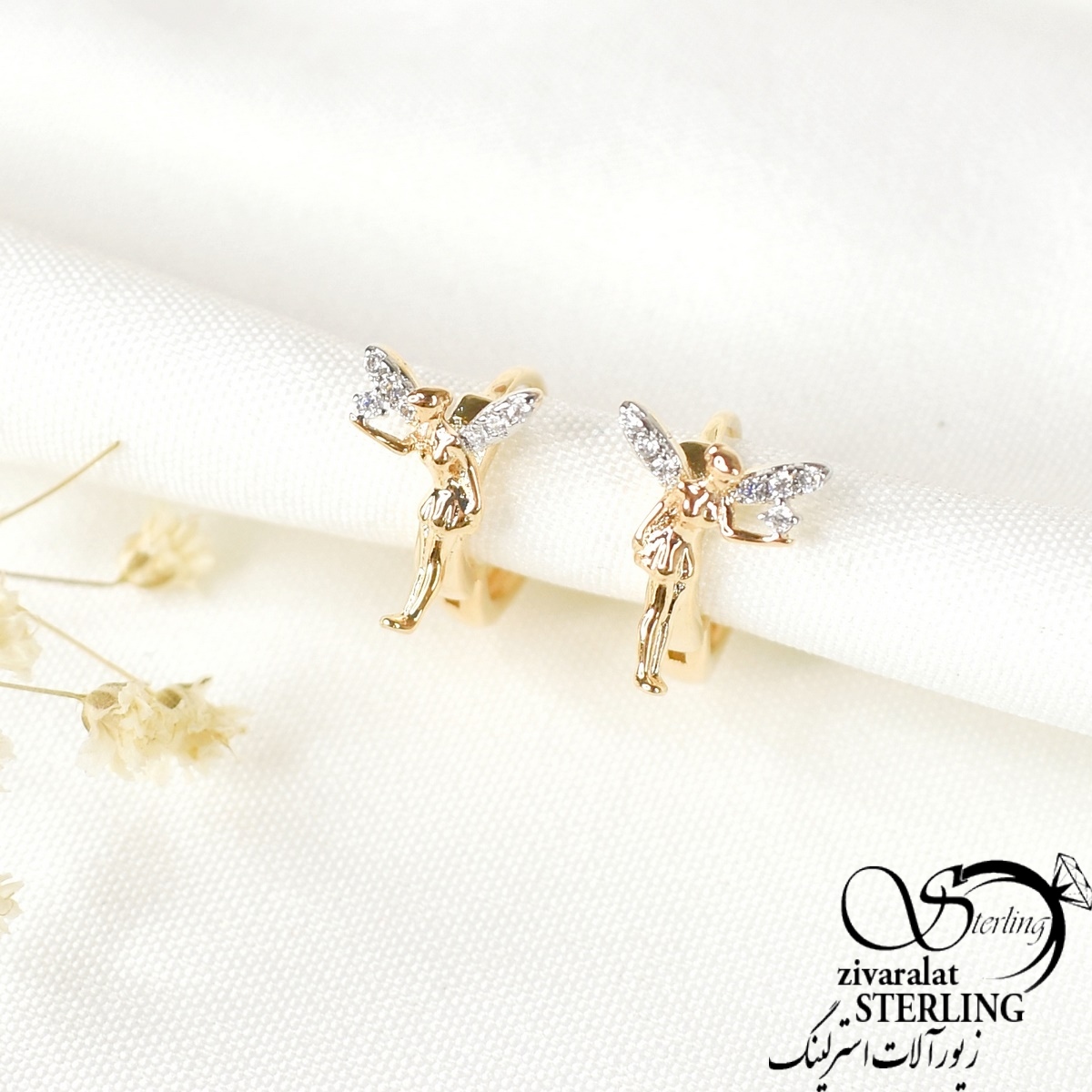 7799 گوشواره طرح فرشته برند ژوپینگ کد7799