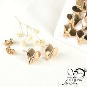 گوشواره میخی طرح قلب برند ژوپینگ