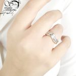 حلقه نقره (انگشتر) نگین زیک زاک