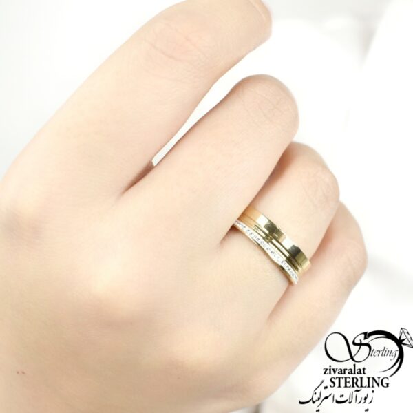 انگشتر (حلقه)برند استیل طرح طلا