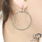 گوشواره حلقه ای نگین دار