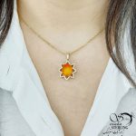 گردنبند طلاروس طرح خورشید با شرف الشمس