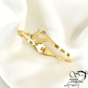 دستبند النگوی پروانه دار استیل