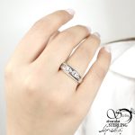 انگشتر نگین اتمی با نقره ساخت ایتالیا