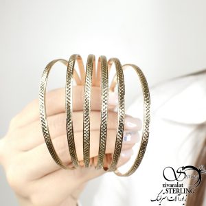 پک 6تای النگو طلاروس طرح شطرنجی