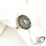 انگشتر نگین فیروزه با نقره 925
