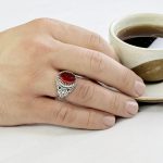 انگشتر نقره ایتالیا رکاب طرح دار کد 9473 - Image 2