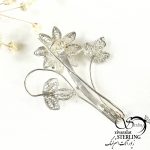 گلسینه نقره طرح گل عیار925