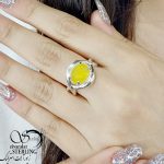 انگشتر رکاب طرح کلاسیک سنگ شرف الشمس