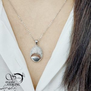 گردنبند نگین اتمی عیار925 ساخت ایتالیا