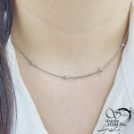 زنجیر استیل گوی نقره ای کد 10878