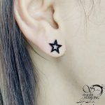گوشواره استیل ستاره توخالی رنگ ثابت کد 10916