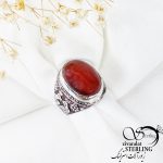 انگشتر رکاب کبوتری نقره سنگ عقیق کد 11543