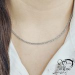 گردنبند خاویاری استیل سفید کد 11639