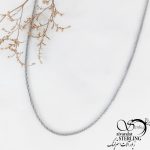 گردنبند خاویاری استیل سفید کد 11639