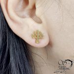 گوشواره میخی استیل طرح درخت کد 11759