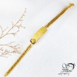 دستبند استیل طلایی کلاسیک کد 11756