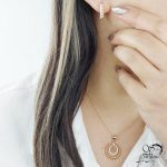 نیمست ژوپینگ آویز حلقه ای طرح طلا کد 14022 - Image 3