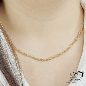 گردنبند کارتیر دولاین طرح طلا کد 11892