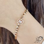 دستبند نگین مربع ژوپینگ کد 11920