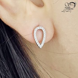 گوشواره نقره925 آویز طرح اشک کد 11969