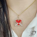 گردنبند ژوپینگ پاکت قلب کد 12033