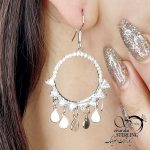 گوشواره جواهری آویز اشکی کد 12189