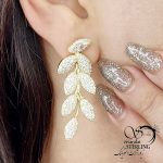 گوشواره جواهری آویز خوشه کد 12197