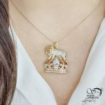 گردنبند طرح شیر مارک ژوپینگ کد 12381