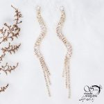 گوشواره جواهری ریش دار با کد 12515