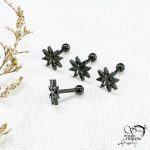 پیرسینگ استیل گوش طرح گل با کد 12548