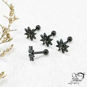 پیرسینگ استیل گوش طرح گل با کد 12548