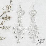 گوشواره جواهری طرح قلب کد 12629