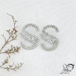 گوشواره جواهری با حرف S کد 12637
