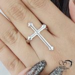 انگشتر فری سایز صلیب سفید کد 12688