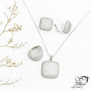 سرویس نقره مربعی طرح کلاسیک کد 12817