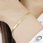 دستبند ماری استیل طرح طلا کد 12846
