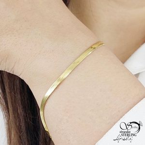 دستبند ماری استیل طرح طلا کد 12846