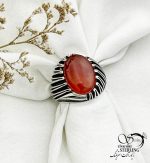 انگشتر نقره عقیق یمن با نقره925 عیار و با کد 12939