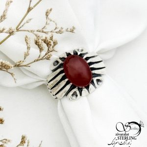 انگشتر نقره عقیق یمن رکاب طرح دار با کد 12942