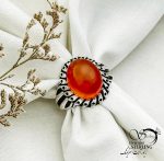 انگشتر با سنگ عقیق یمن نقره925 عیار کد 12950