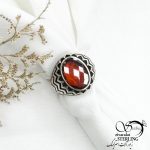 انگشتر نقره مردانه رکاب طرح زیگ زاگ با کد 12973