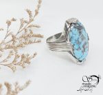 انگشتر نقره 925عیار رکاب چهارچنگ کد 13023