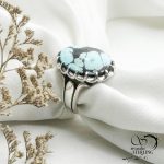 انگشتر نقره عیار 925 با سنگ فیروزه کد 13036