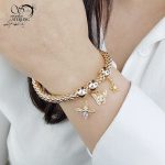 دستبند ysx آویز پروانه با کد 13278